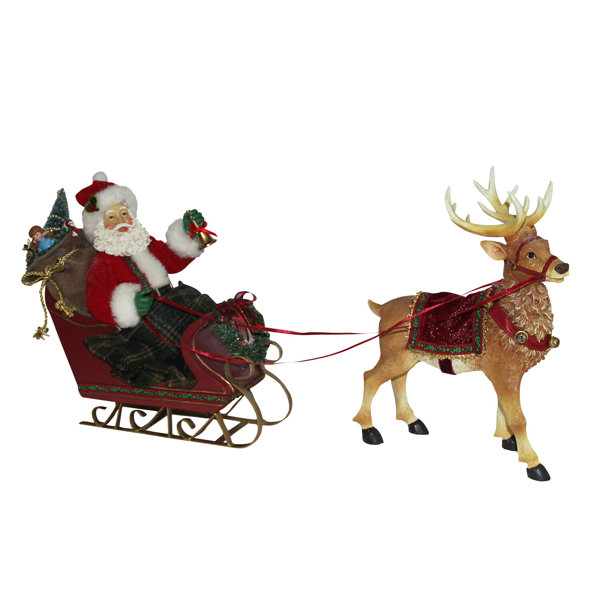 Animated Santa In Sleigh Tree Topper Cracker Barrel, 59 OFF